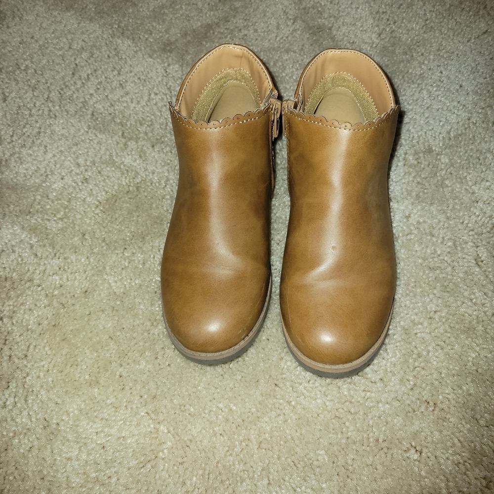 Kids Tan Ankle Boots